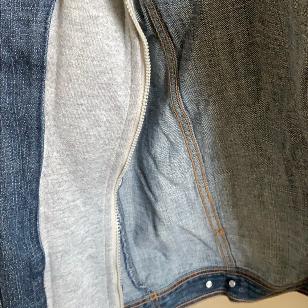 Calvin Klein Denim sleeveless hoodie women’s L - Picture 5 of 6